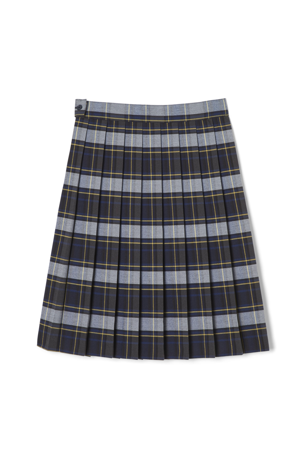 Below The Knee Plaid Pleated Skirt - French Tooast