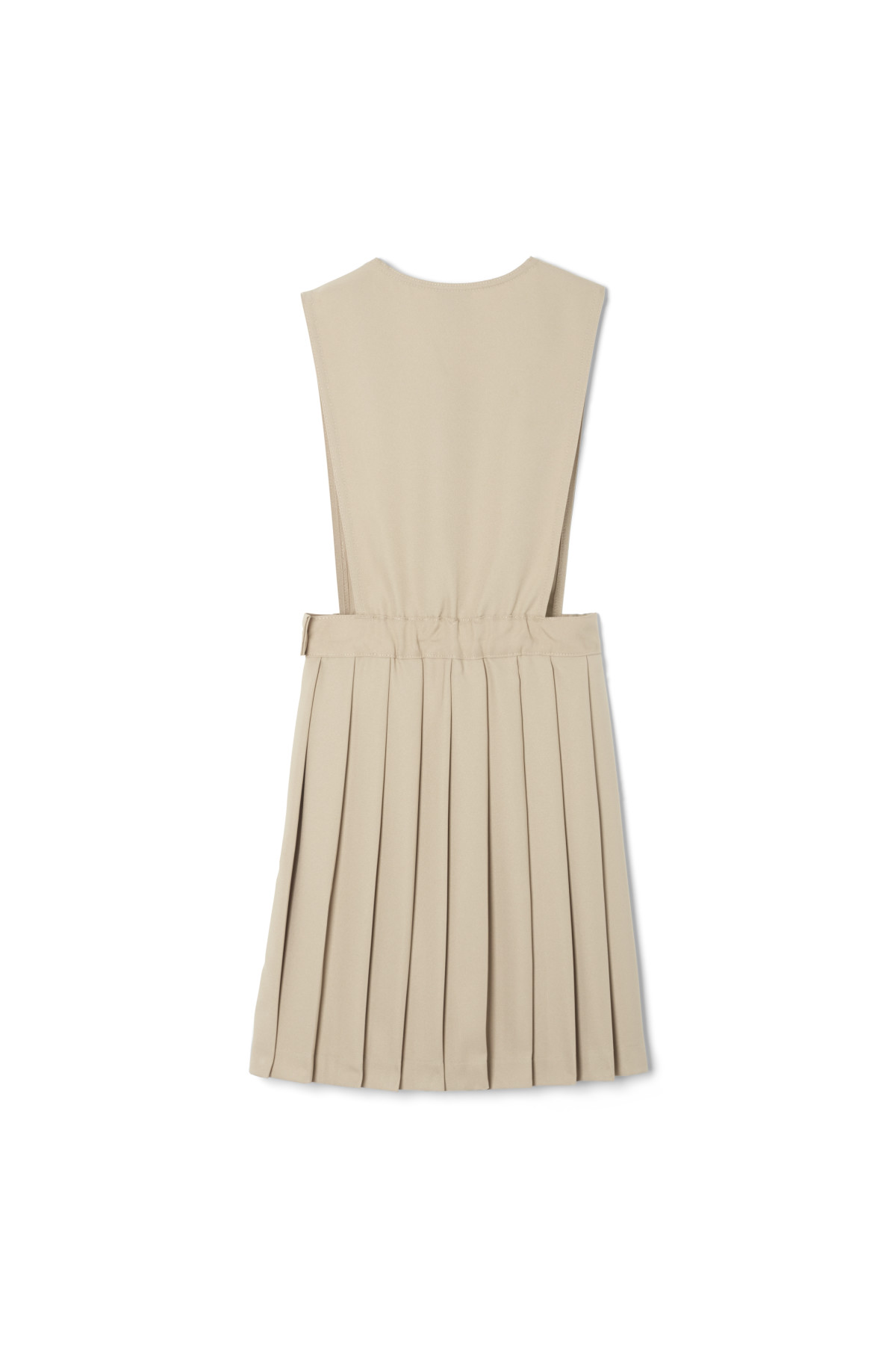 V-Neck Pleated Jumper - French Tooast