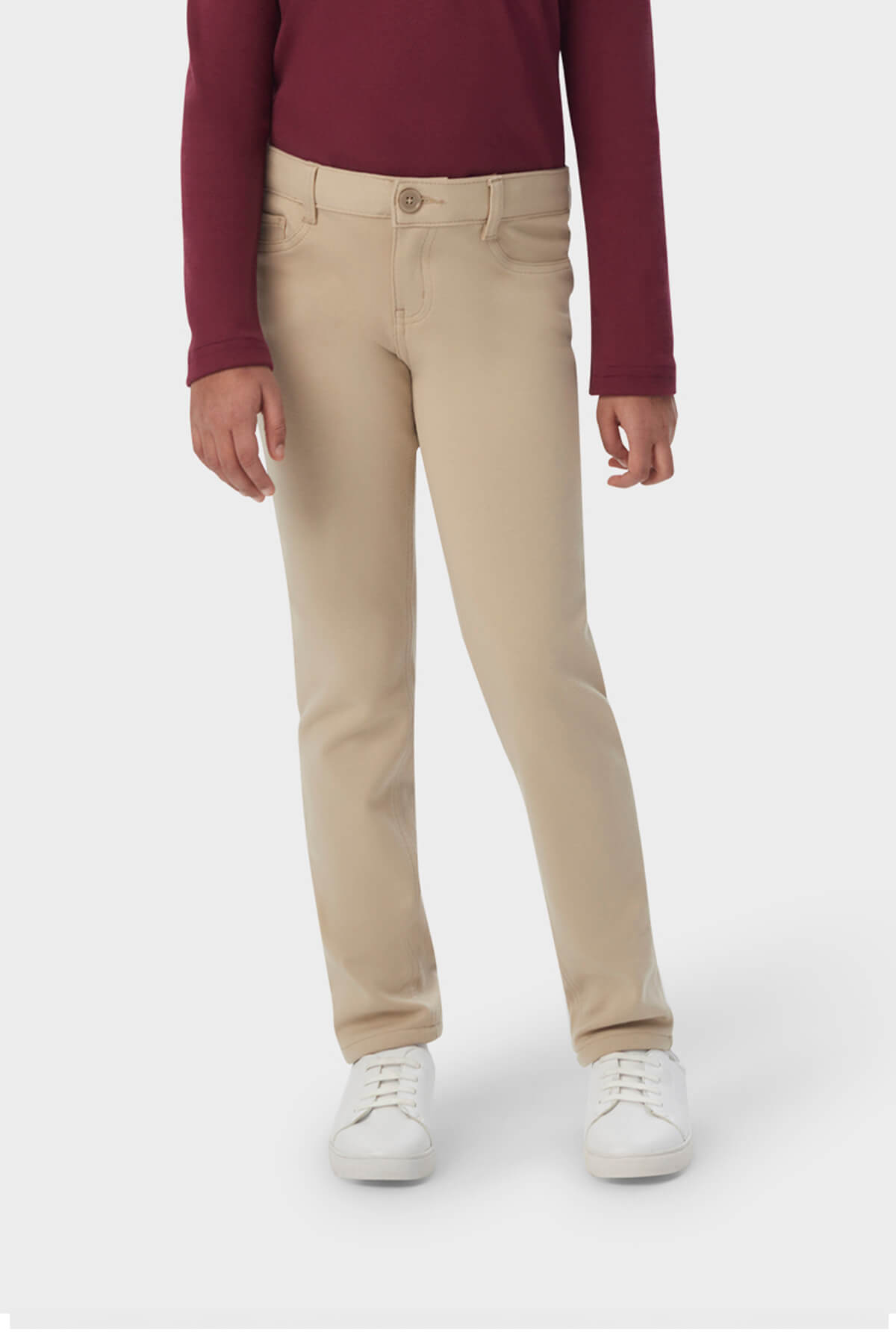 Girls’ Slim Fit Stretch Ponte Pant - French Tooast