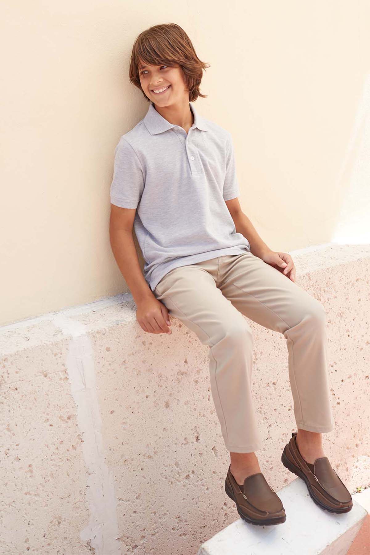 Boys’ Straight Fit Stretch Twill Pant - French Tooast